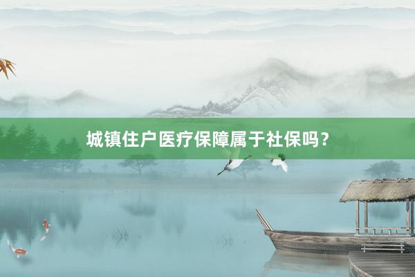 城镇住户医疗保障属于社保吗？